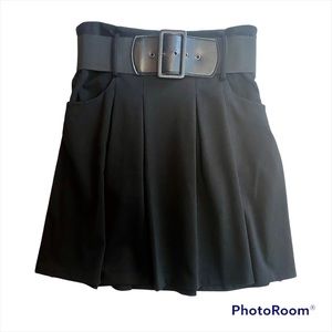 Pleated A-Line Skirt